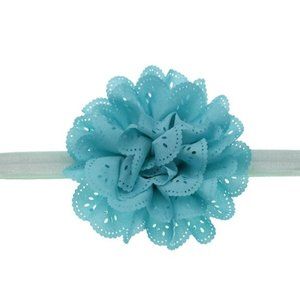Sky Blue Crown Headband baby Girls toddler girls Pearl Rose Flower Hair Band